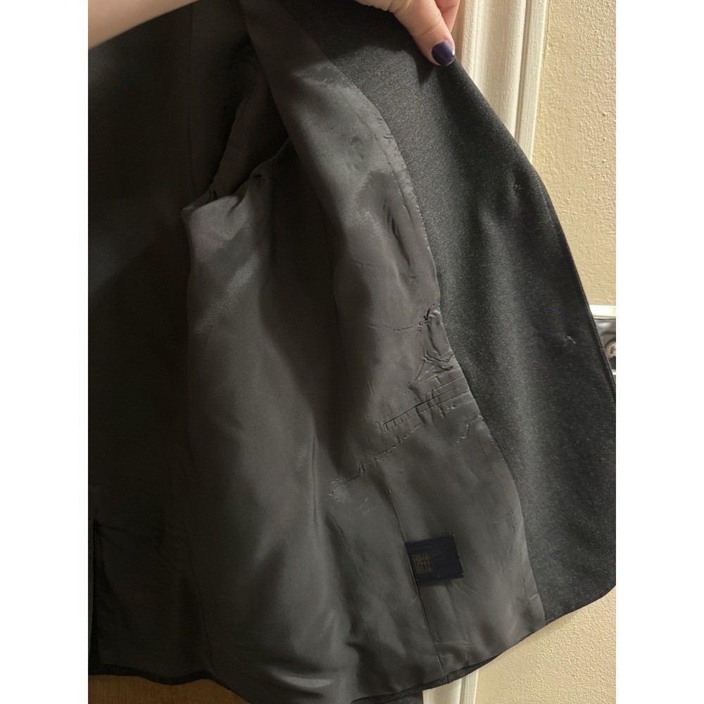 Brooks Brothers Women's Milano Fit Blazer Jacket Size 10 Charcoal Gray Button - Picture 9 of 13